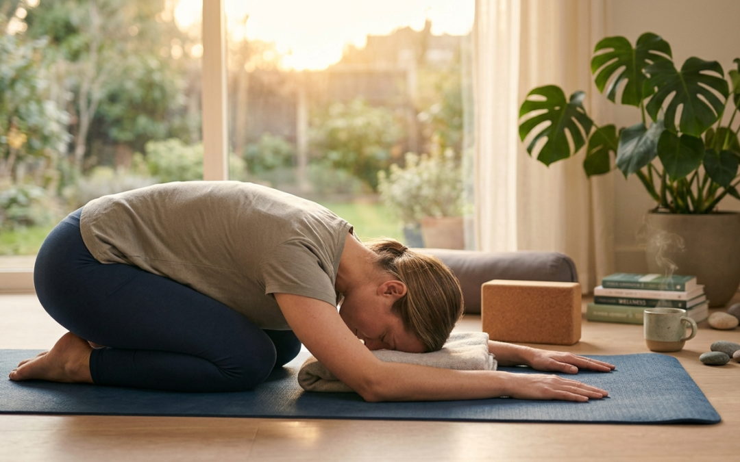 easy yoga poses for stress relief